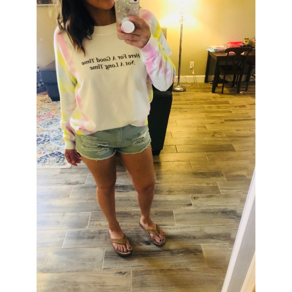 Wildfox Rainbow White Sweatshirt Top Size Small